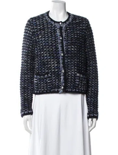 Pre-owned Ba&sh Wool Tweed Pattern Sweater In Black