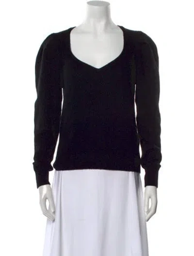 Pre-owned Ba&sh Wool V-neck Sweater In Black