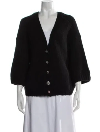Pre-owned Ba&sh Wool V-neck Sweater In Black