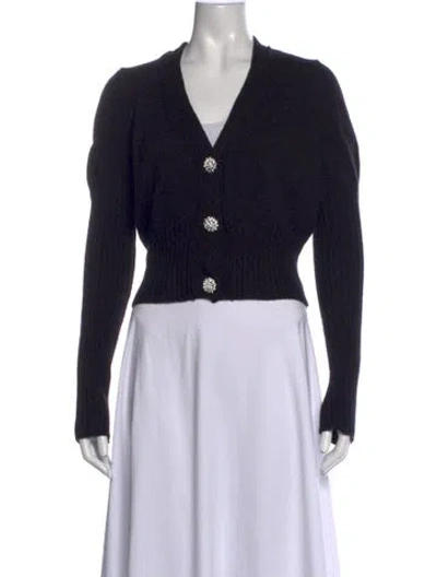 Pre-owned Ba&sh Wool V-neck Sweater In Black