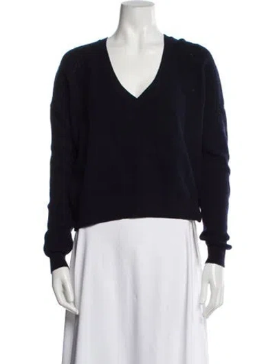 Pre-owned Ba&sh Wool V-neck Sweater In Blue