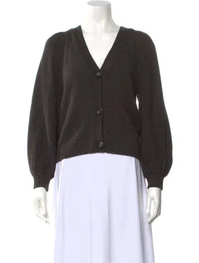 Pre-owned Ba&sh Wool V-neck Sweater In Brown