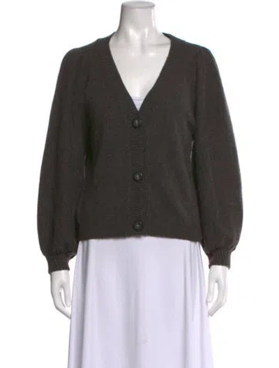 Pre-owned Ba&sh Wool V-neck Sweater In Gray