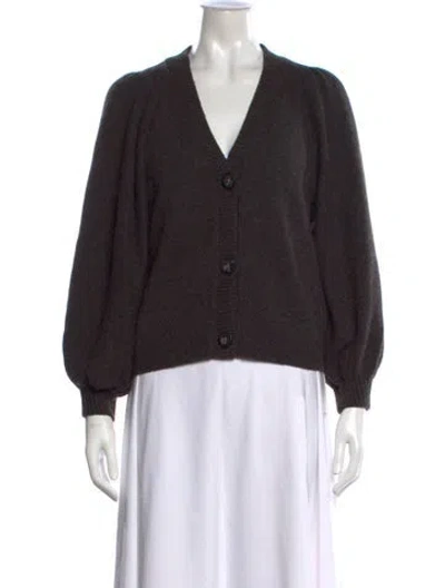 Pre-owned Ba&sh Wool V-neck Sweater In Gray