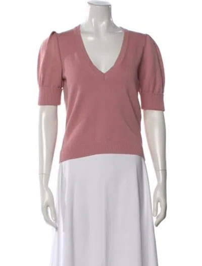 Pre-owned Ba&sh Wool V-neck Sweater In Pink