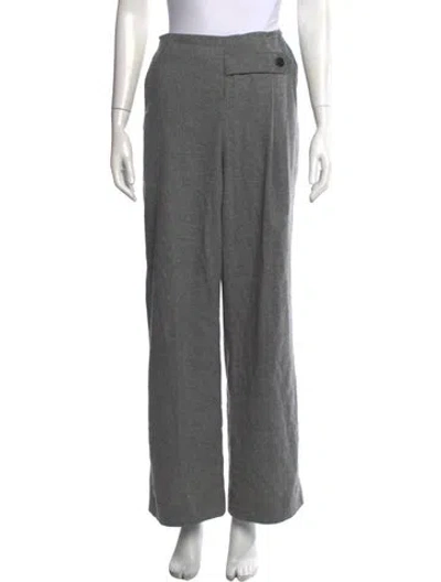 Pre-owned Ba&sh Wool Wide Leg Pants In Gray