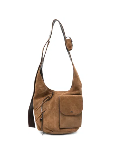 Ba&sh Youyou Suede Shoulder Bag In Brown