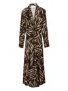 Ba&sh Zahirah Long-sleeve Midi Dress In Animal Print