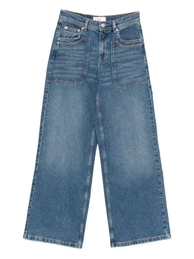 Ba&sh Zoel Patch-pocket Jeans In Blue
