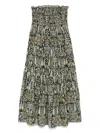 Ba&sh Abstract-pattern Midi Dress