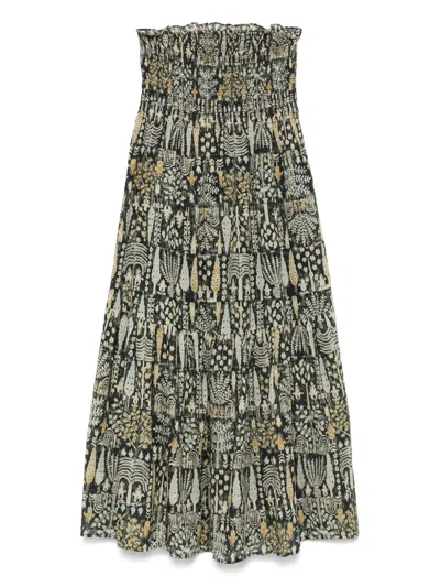 Ba&sh Abstract-pattern Midi Dress