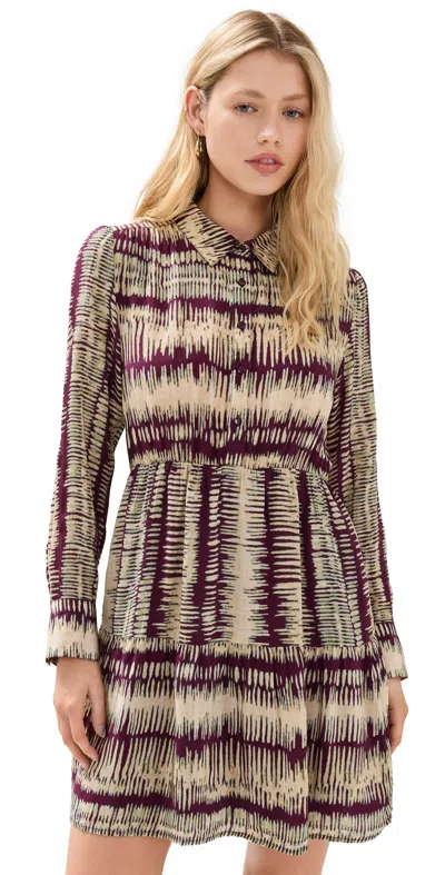 BA&SH APOLDIE DRESS BORDEAUX