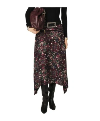 Ba&sh Asymmetrical Mid-length Skirt In Black
