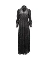Ba&sh Ba & Sh Alegria Printed Metallic Fil Coupe Georgette Maxi Dress In Black Viscose In Black