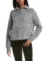 Ba&sh Ba & Sh Woman Turtleneck Light Grey Size 2 Alpaca Wool, Polyamide In Grey
