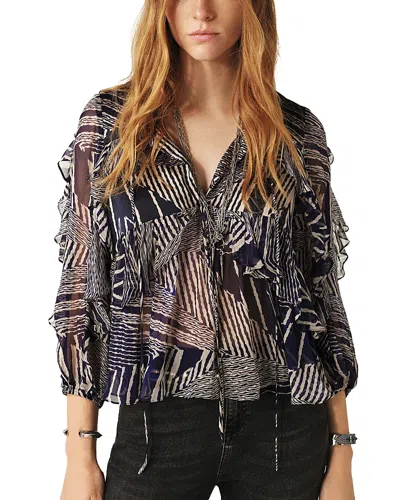 Ba&sh Ba & Sh Angela Blouse In Night Blue