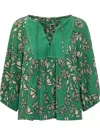 Ba&sh Aura Blouse In Green