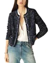 Ba&sh Beloni Wool-blend Cardigan In Navy