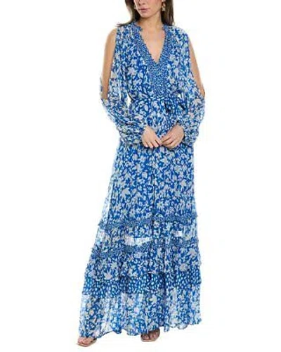 Pre-owned Ba&sh Belted Maxi Dress Women's In Bleu