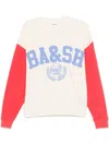 Ba&sh Benjamin Natural Plush Blue Logo In Beige