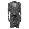 Ba&sh Ba & Sh Brydie Gathered Mini Dress In Black Polyamide In Black