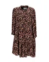 Ba&sh Ba & Sh Button-front Dress In Animal Print Polyester In Multi