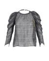 Ba&sh Ba & Sh Cadia Polka Dot Sheer Blouse In Black Silk In Black