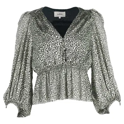 Ba&sh Ba & Sh Caitlin Blouse In Animal Print Polyester In Multi