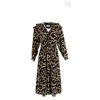 Ba&sh Ba & Sh Candice Printed Midi Dress In Black Viscose In Black