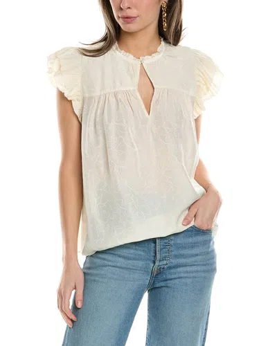 Ba&sh Ba & Sh Cap Sleeve Blouse In Beige