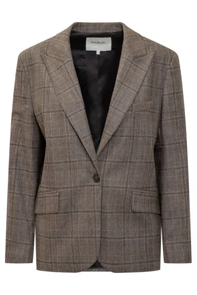 Ba&sh Checked Blazer In Brown