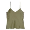 Ba&sh Clarisse Top In Kaki In Neutrals