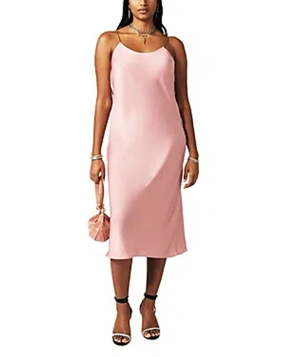 Ba&sh Ba & Sh Cleo Slip Midi Dress In Old Pink