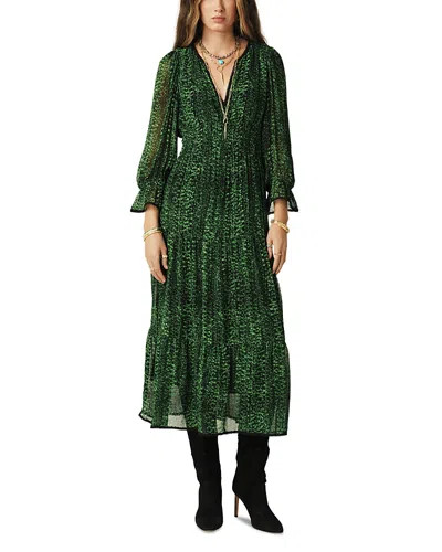 Ba&sh Ba & Sh Clovia Tiered Dress In Green