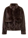 Ba&sh Ba & Sh Paros Faux Fur Coat In Brown