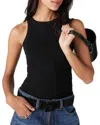 Ba&sh Cynda Ribbed Cotton-jersey Tank Top In Carbon