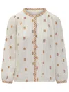 Ba&sh Daphne Loose Pleated Shirt In Ecru