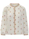 Ba&sh Daphne Loose Pleated Shirt In Ecru In White