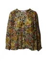 Ba&sh Ba & Sh Doddy Floral-print Blouse In Yellow Cotton In Yellow