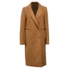 Ba&sh Ba & Sh Double-breasted Midi Coat With Pockets In Brown Wool In Brown