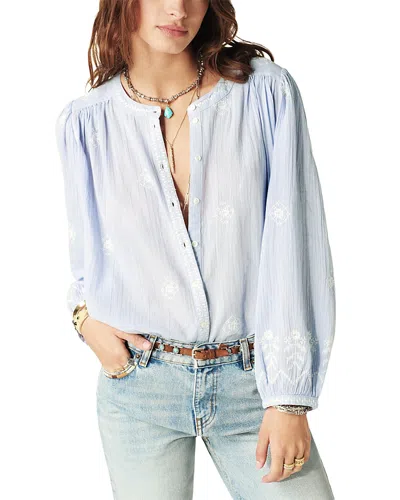 Ba&sh Ba & Sh Duha Blouse In Sky Blue