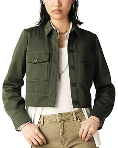 Ba&sh Ba & Sh Elia Cropped Jacket In Green