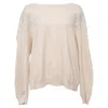 Ba&sh Ba & Sh Embellished Crewneck Sweater In White Cotton In White