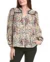 Ba&sh Faizae Long Sleeve Shirt Beige