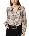 Ba&sh Faizae Long Sleeve Shirt Beige In Beige