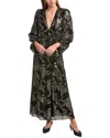 Ba&sh Fil Coupe Maxi Wrap Dress In Black