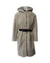 Ba&sh Ba & Sh Filip Teddy Coat In Ecru Polyester In White