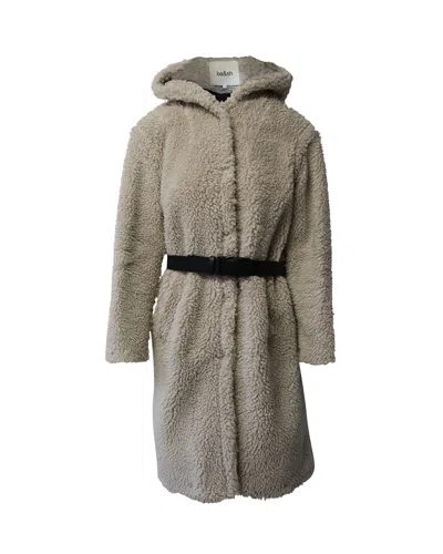 Ba&sh Ba & Sh Filip Teddy Coat In Ecru Polyester In White