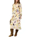Ba&sh Floria Beige Print Dress Mu In Multicolor