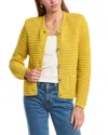 Ba&sh Gaspard Crewneck Cardigan Sweater In Yellow